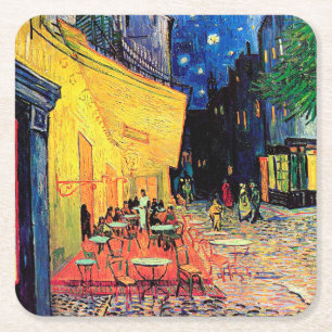 カフェテラスアットナイト,ヴィンセント·ヴァン·ゴッホ, 1888 スクエアペーパーコースター
