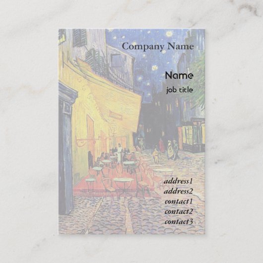 カフェテラス上のプレイスデュフォーラムアルル 名刺 (正面)