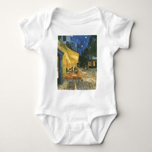 カフェテラス – ビンセントバンゴッホ ベビーボディスーツ (正面)