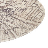 カフェテラスat Night、ファインアートスケッチ、ヴァンゴッホ カッティングボード (角)