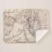 カフェテラスat Night、ファインアートスケッチ、ヴァンゴッホ シェルパブランケット (正面(横))