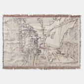 カフェテラスat Night、ファインアートスケッチ、ヴァンゴッホ スローブランケット (正面)