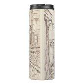 カフェテラスat Night、ファインアートスケッチ、ヴァンゴッホ タンブラー (裏面)