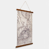 カフェテラスat Night、ファインアートスケッチ、ヴァンゴッホ 吊り下げ型タペストリー (傾斜あり)