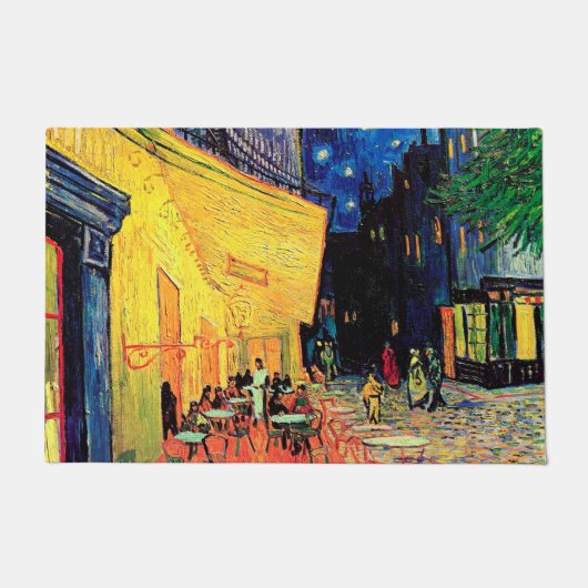 カフェテラスat Night, Vincent van ゴッホ, 1888 ドアマット (正面)