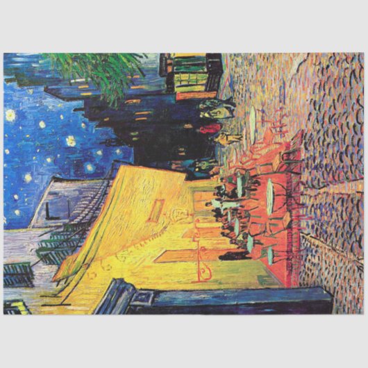 カフェテラスat Night, Vincent van ゴッホ, 1888 薄葉紙 (正面)