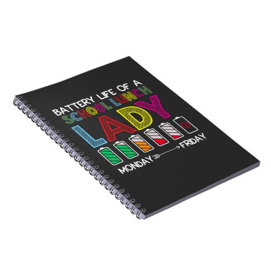 カフェテリアおもしろいスクールランチレディウィークムードユーモア ノートブック (右側)