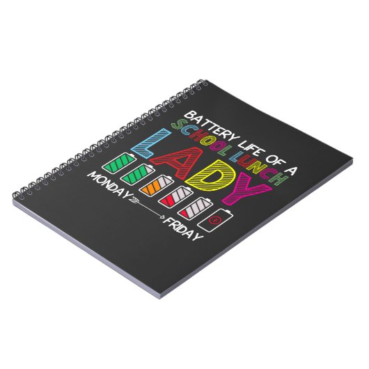 カフェテリアおもしろいスクールランチレディウィークムードユーモア ノートブック (左側)