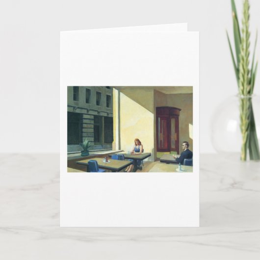 カフェテリアのサンライト – エドワードホッパー カード (正面)