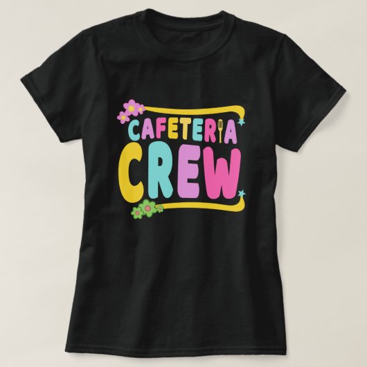 カフェテリアクルー学校給食レディーワーカー Tシャツ (デザイン正面)