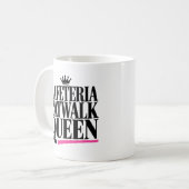カフェテリアランウェイの女王さま ピンク コーヒーマグカップ (正面左)
