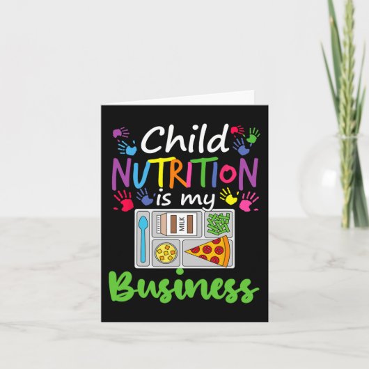 カフェテリアランチレディーチャイルド栄養は私のビジネスである カード (正面)