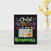 カフェテリアランチレディーチャイルド栄養は私のビジネスである カード (黄色い花)