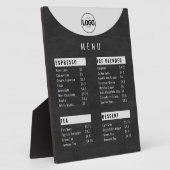 カフェテリアロゴ銅ブラックシャルボード価格表 フォトプラーク (側面)