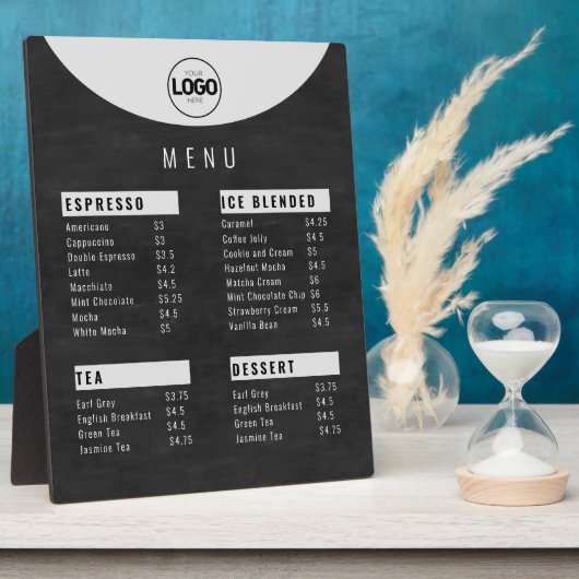 カフェテリアロゴ銅ブラックシャルボード価格表 フォトプラーク (側面)