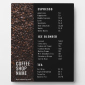 カフェテリアロゴ銅ブラックシャルボード価格表 フォトプラーク (正面)