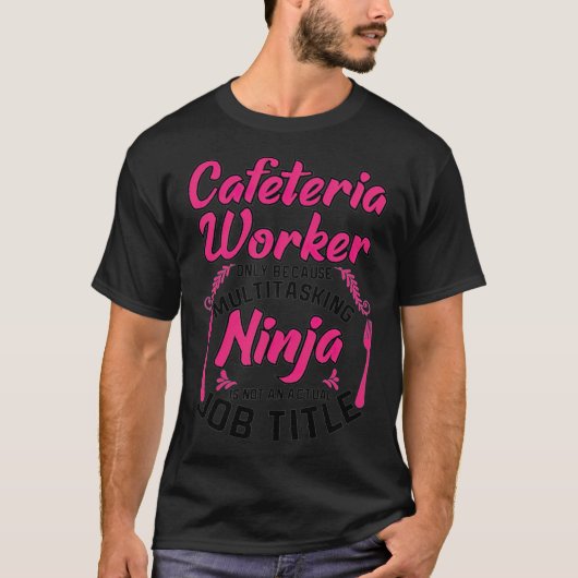 カフェテリアワーカ数々のスタスキング忍者ランチアルパカb tシャツ (正面)