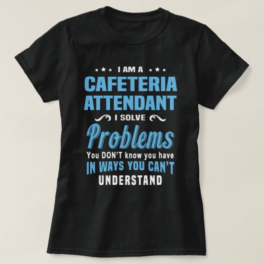 カフェテリア付き添い人 Tシャツ (デザイン正面)