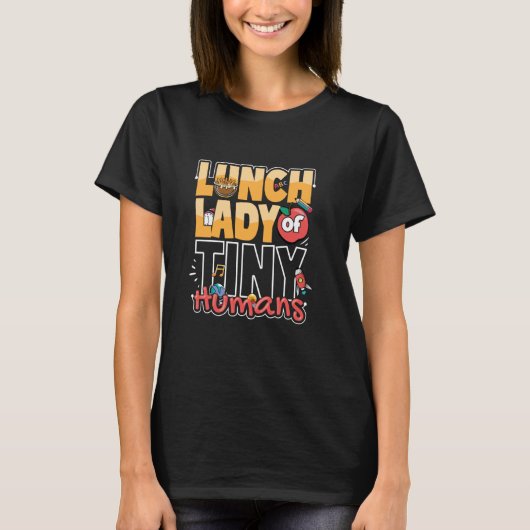 カフェテリア労働者評価新学期ランチ Tシャツ (正面)