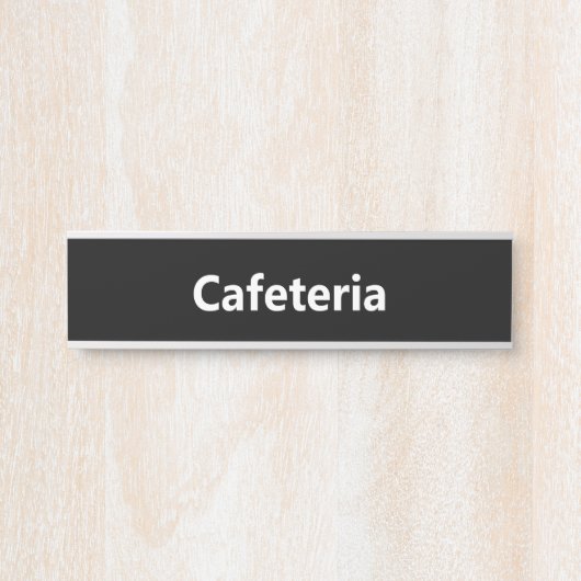 カフェテリア 黒と白 サインプレート (正面)