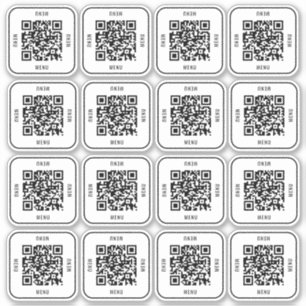 カフェテーブルQRコードステッカー デジタルメニュー スキャン シール