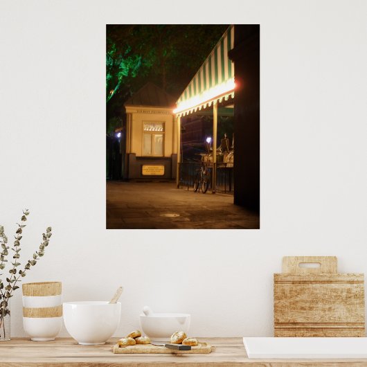 カフェデュモンデニューオーリンズサイドウォークカフェコーヒー ポスター (キッチン)