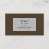 カフェノワール銀グレーカラートレンディー名刺 名刺 (裏面)