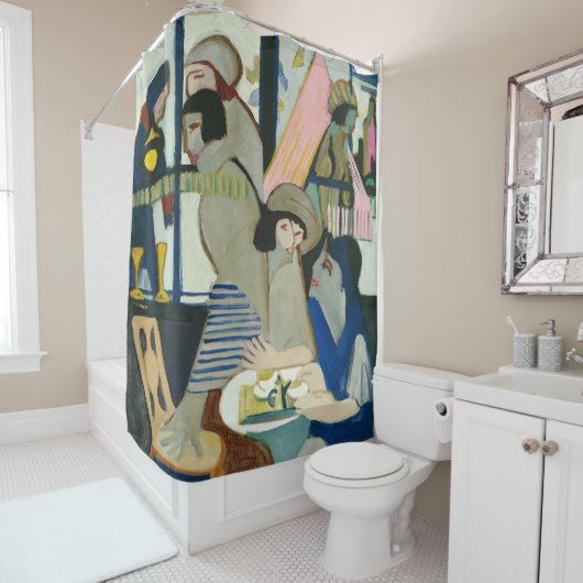 カフェバイエルンストルートヴィッヒキルヒナー シャワーカーテン (インサイチュ)