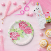 カフェバラデザインオン紙プレート8" ペーパープレート (パーティー)