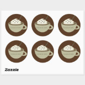 カフェバー カップ ラテ ビジネス ラウンドシール (シート)
