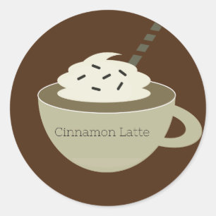 カフェバー カップ ラテ ビジネス ラウンドシール