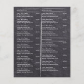 カフェパティスリーベーカリービジネス持ち帰りメニュー (裏面)