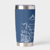 カフェパパーソナライズされたリ 保温保冷タンブラー (背面)