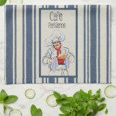 カフェパリジェンネフランスのファットシェフフランスのヴィンテージ キッチンタオル (折り畳み)