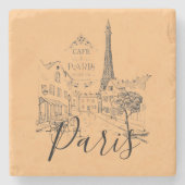 カフェパリストーンコースター ストーンコースター (正面)