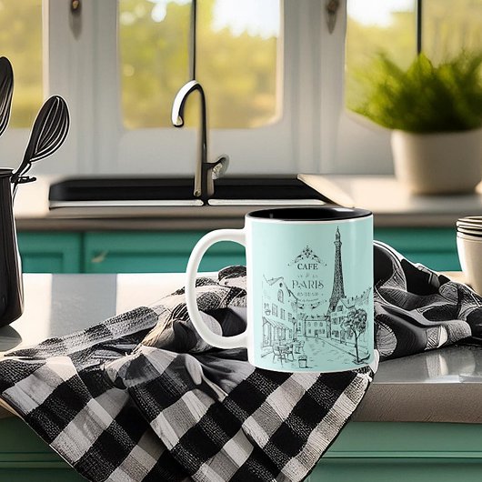 カフェパリツートーンコーヒーマグ ツートーンマグカップ