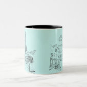 カフェパリツートーンコーヒーマグ ツートーンマグカップ (中央)