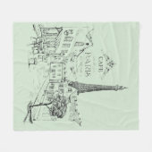 カフェパリフリースブランケット フリースブランケット (正面(横))