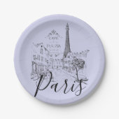 カフェパリ紙プレート ペーパープレート (正面)