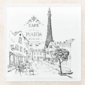 カフェパリ ガラスコースター (正面)