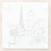 カフェパリ ガラスコースター (裏面)