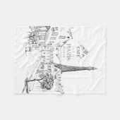 カフェパリ フリースブランケット (正面(横))