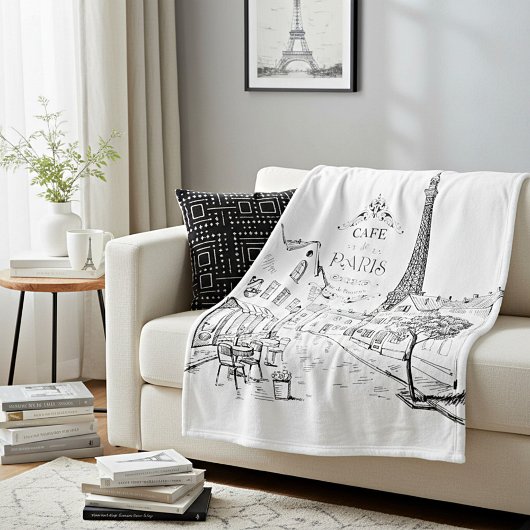 カフェパリ フリースブランケット