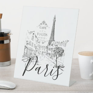 カフェパリ 台座サイン