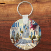 カフェパロスギリシャ諸島トラベル キーホルダー (裏面)