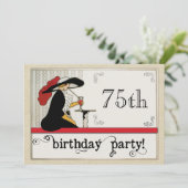 カフェパーソナライズされた協会女性誕生会 招待状 (スタンド正面)