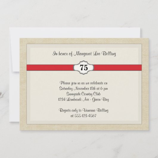 カフェパーソナライズされた協会女性誕生会 招待状 (裏面)