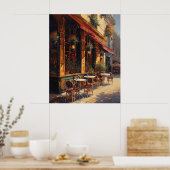 カフェビストロ魅力的オンザパリサニーデイ ポスター (キッチン)