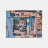 カフェビーグネットコーヒーショップクォーフランスのター フリースブランケット (正面(横))