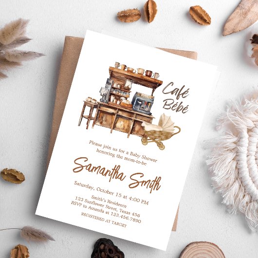 カフェビービーコーヒーベビーシャワー 招待状